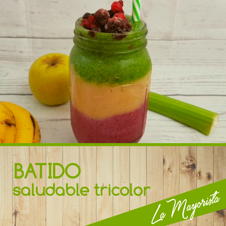 Batido saludable tricolor