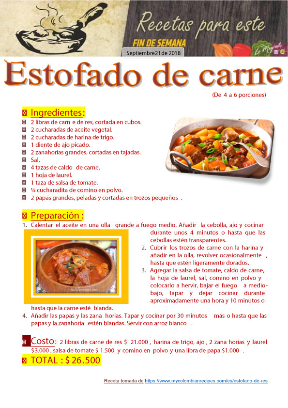 Estofado de carne