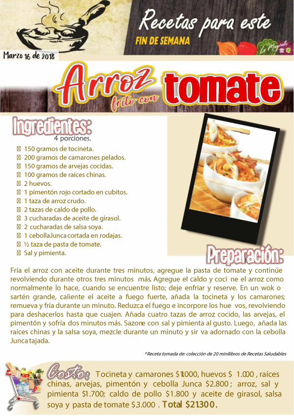 Arroz frito con tomate 