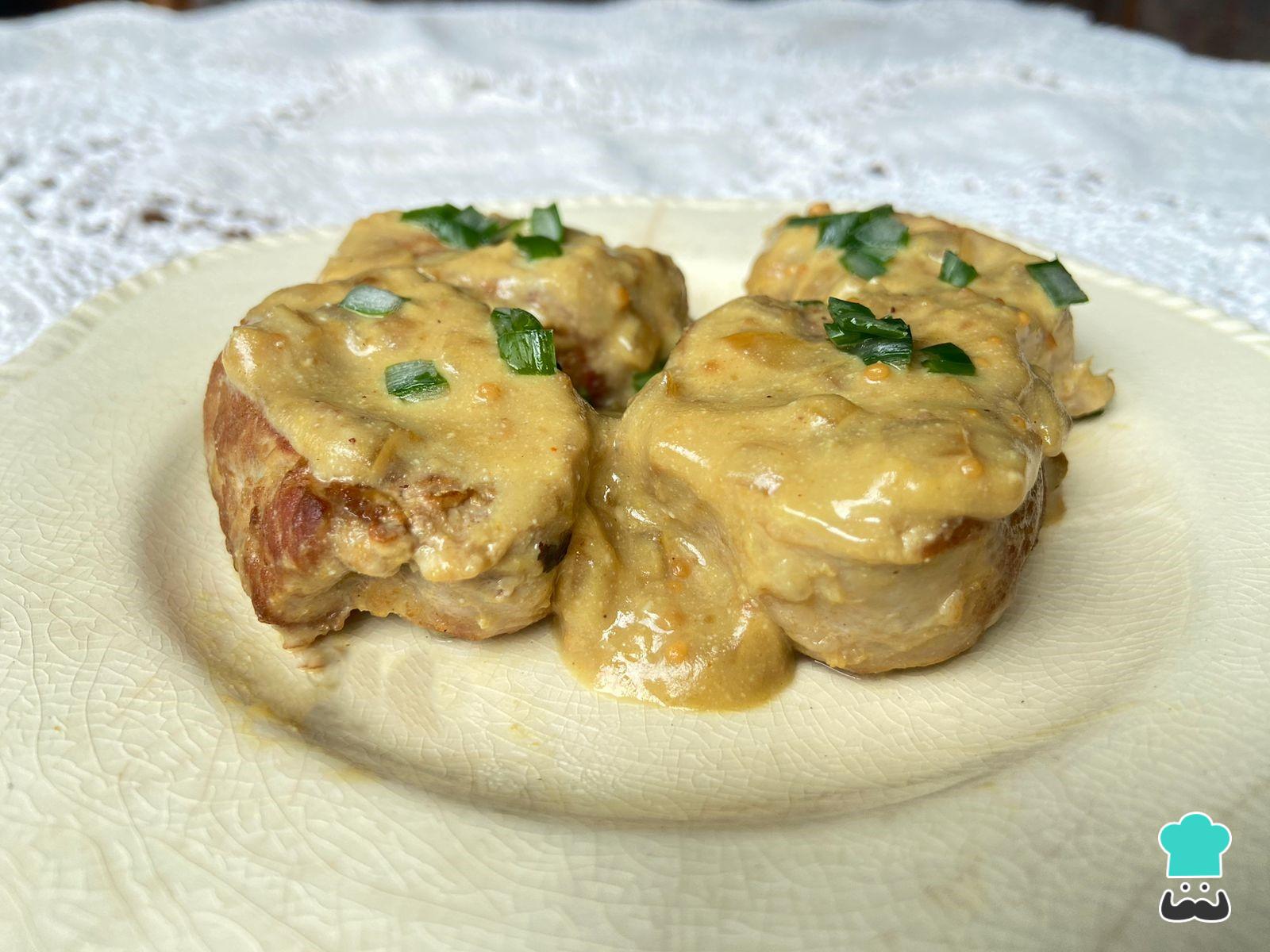 Lomo de cerdo a la mostaza
