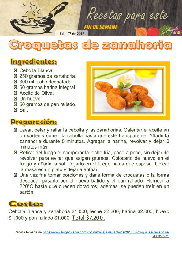 Croquetas de zanahoria 