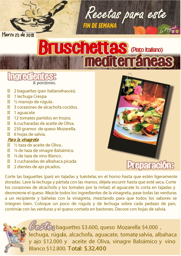 Bruschettas mediterráneas 