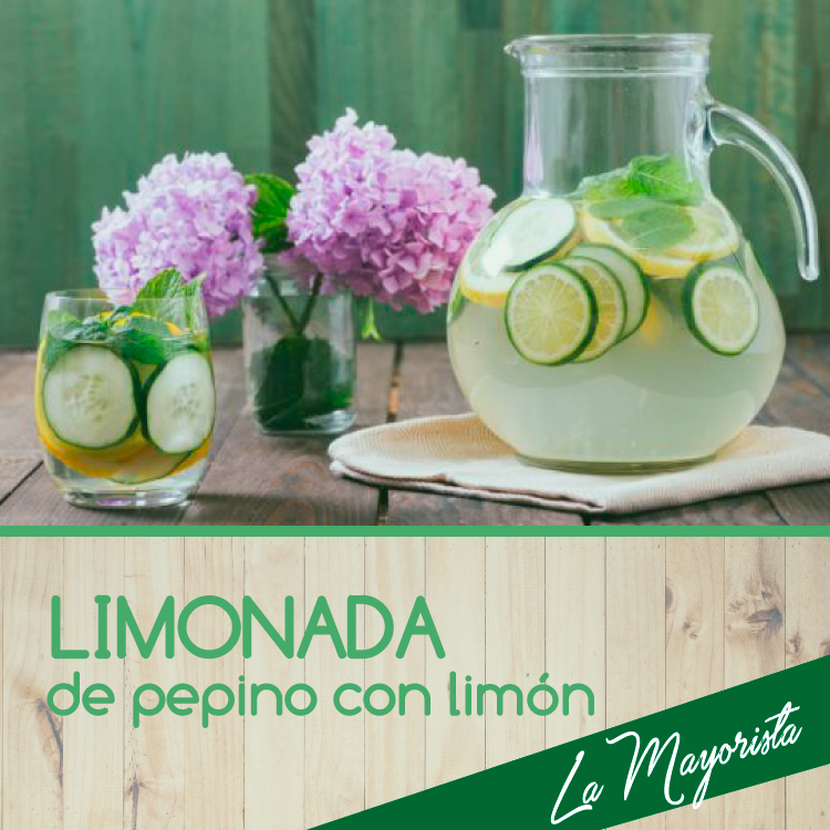 Limonada de pepino con limón