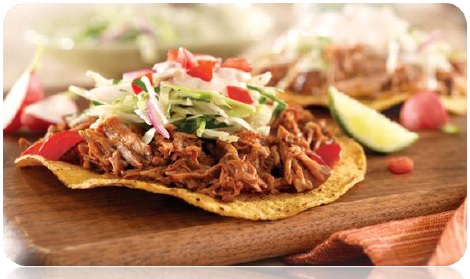 TOSTADAS MEXICANAS CON LENTEJAS