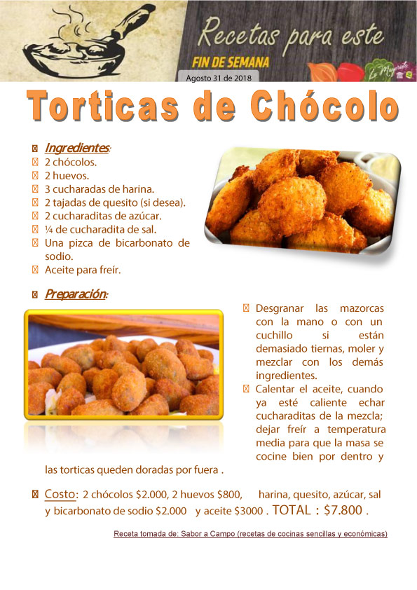 Torticas de chócolo 